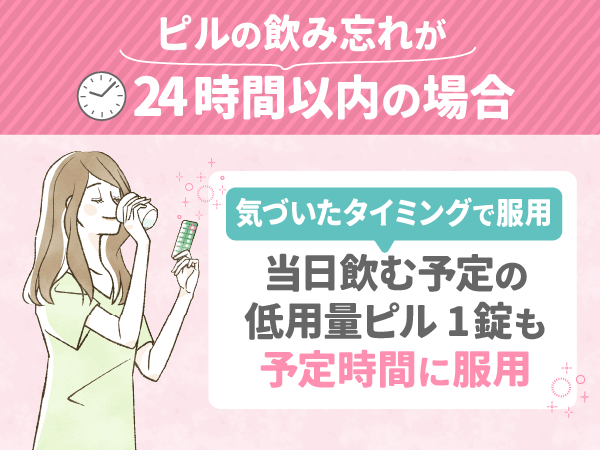 ピルの飲み忘れが24時間以内の場合