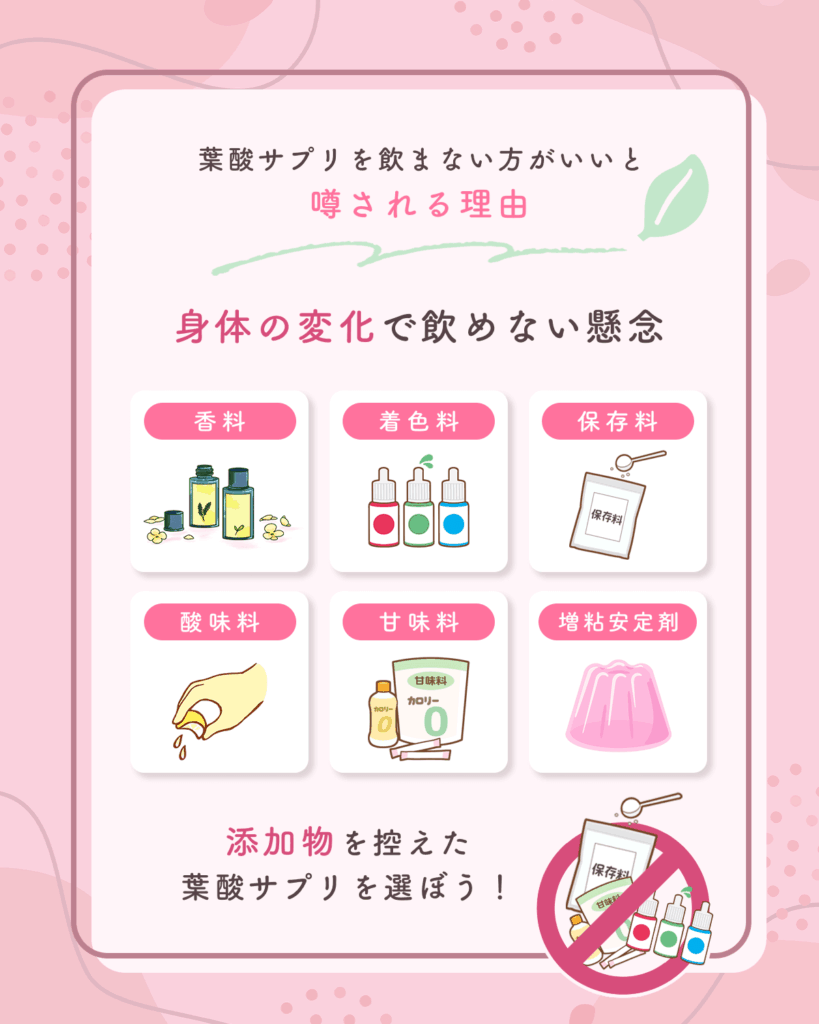 葉酸サプリを飲まない方がいい噂の理由③：身体の変化で飲めない懸念