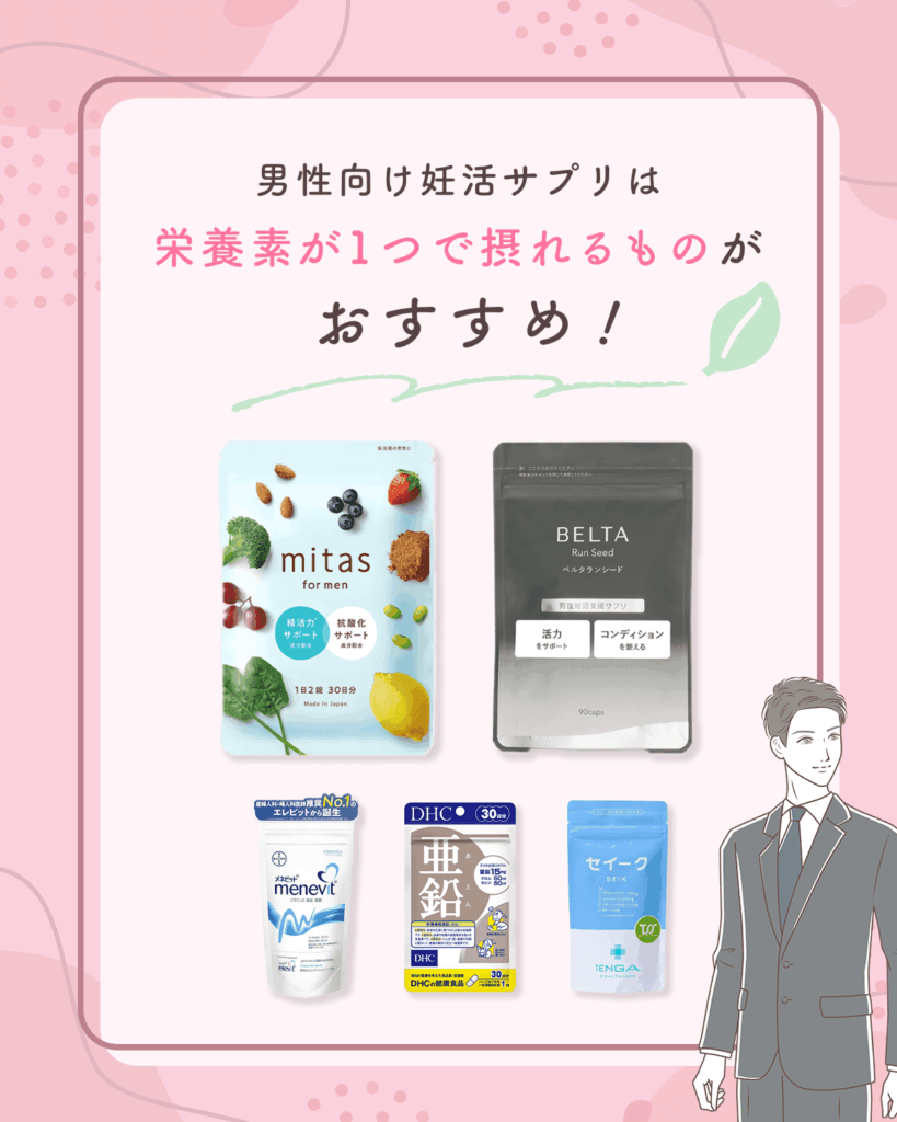 男性向け妊活サプリおすすめ5選