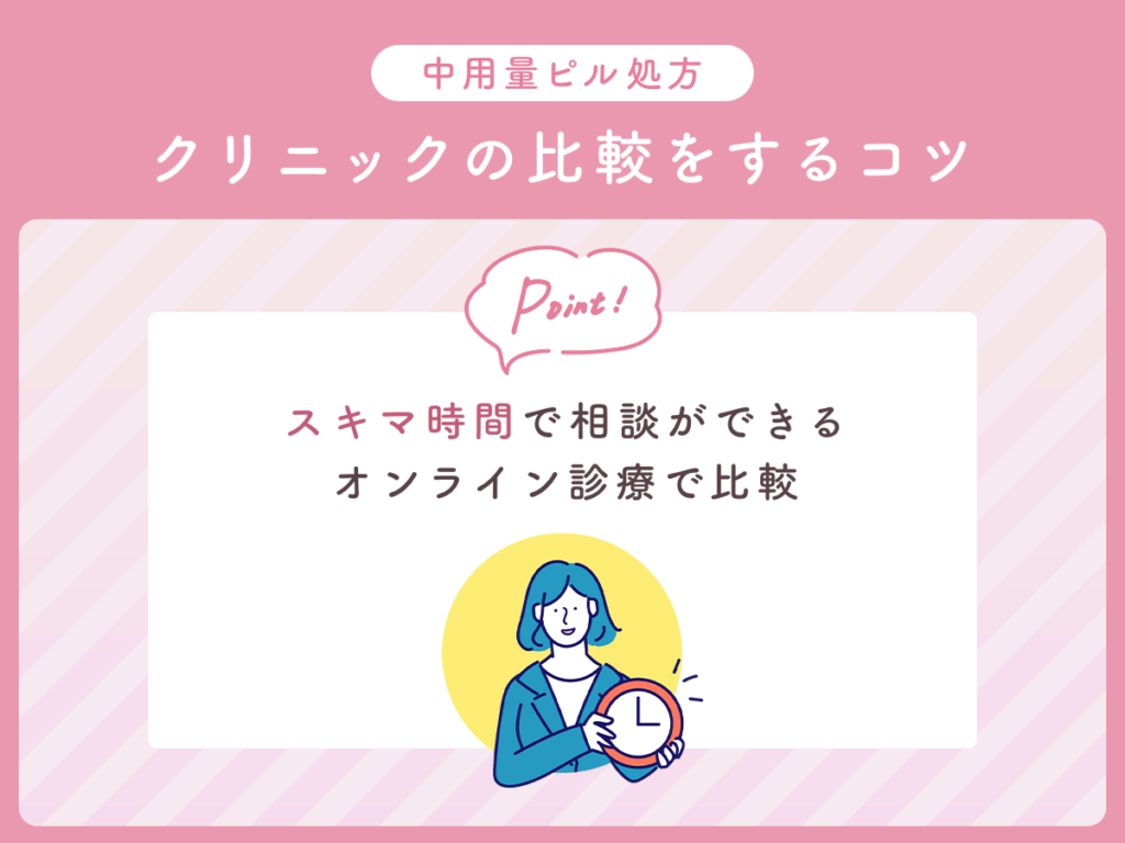 スキマ時間で相談ができるオンライン診療で比較